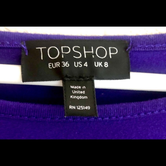 TopShop Bodycon Purple Jersey Dress - Picture 4 of 4